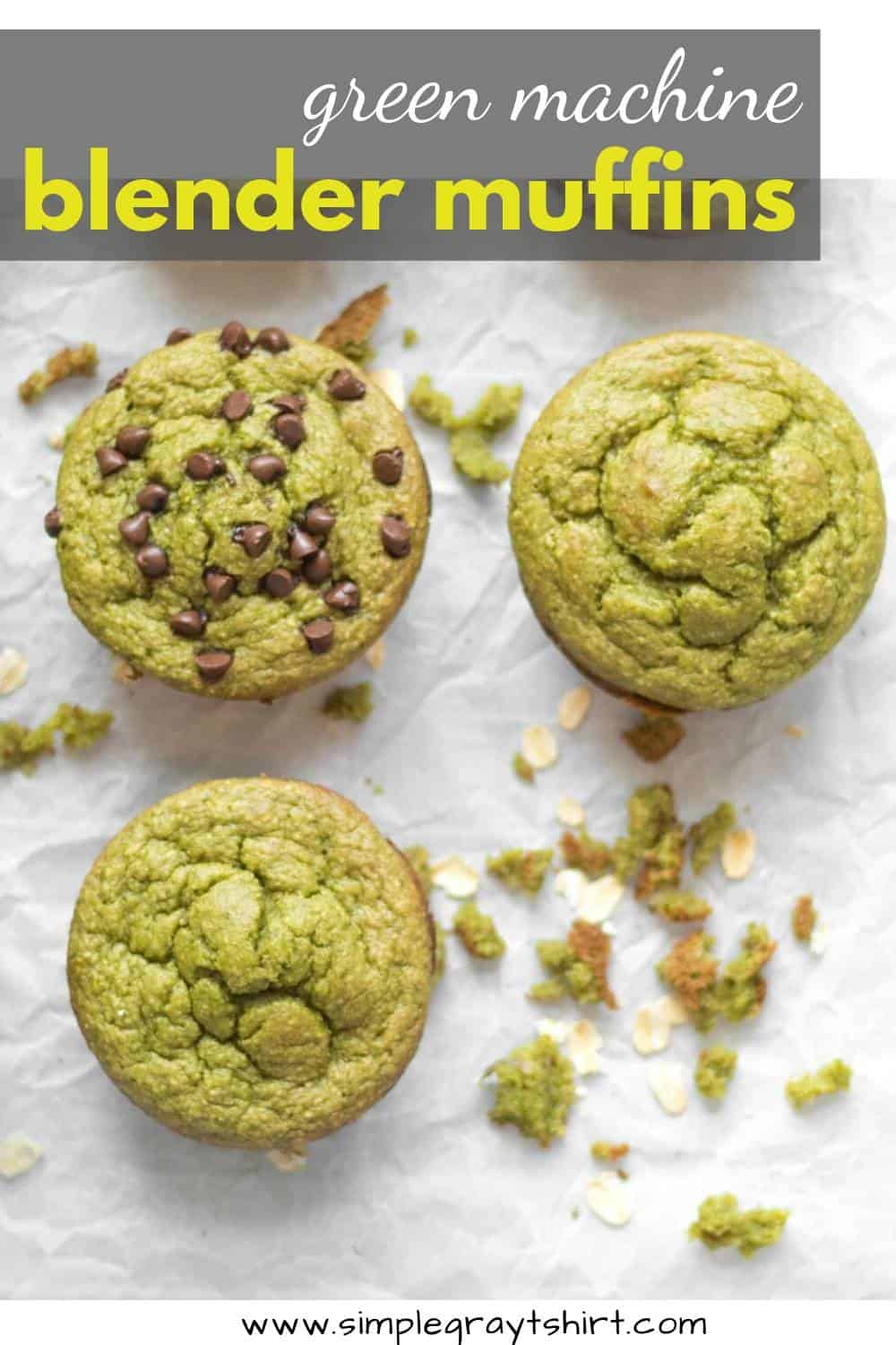 Simple Green Monster Blender Muffins • Simple Gray TShirt
