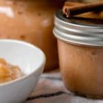 jar of homemade applesauce
