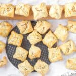 potato puff appetizers with a rolling pin