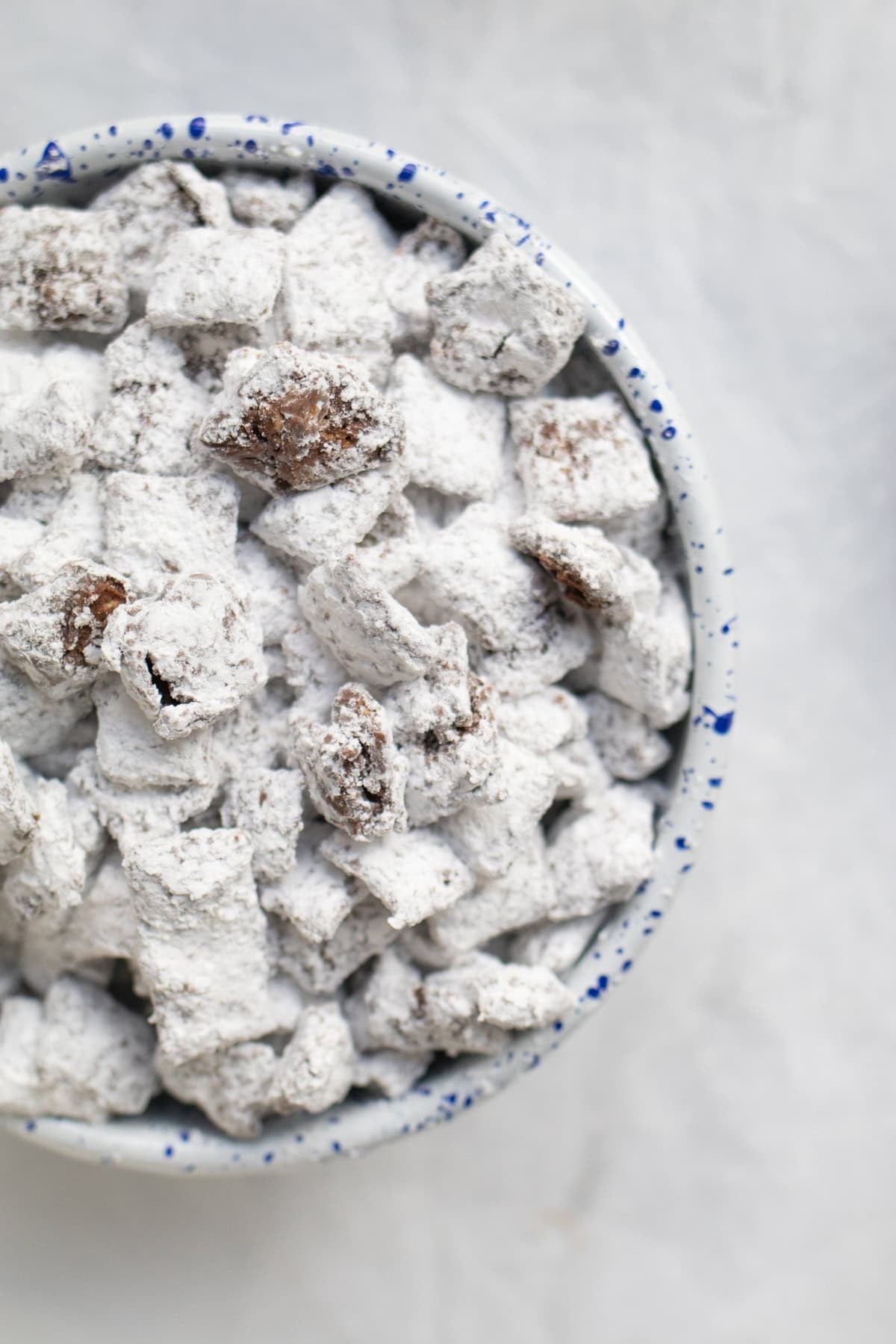 4-ingredient puppy chow in a serving bowl.