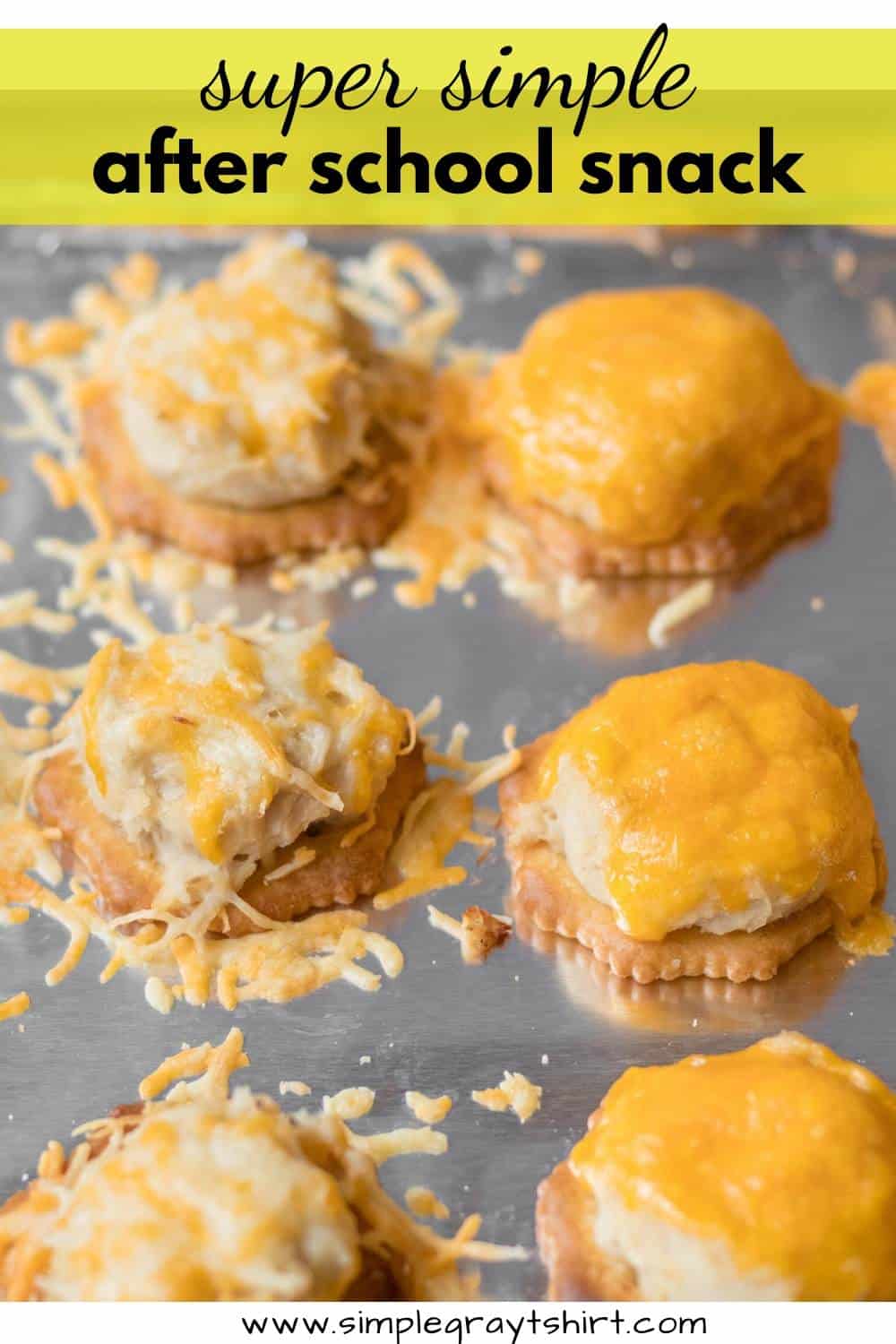 Tiny Tuna Melts on Crackers • Simple Gray TShirt