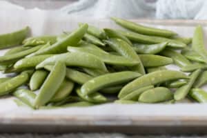 Simple Blistered Sugar Snap Peas with Lemon • Simple Gray T-Shirt