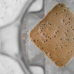 blended coffee smoothie from overhead