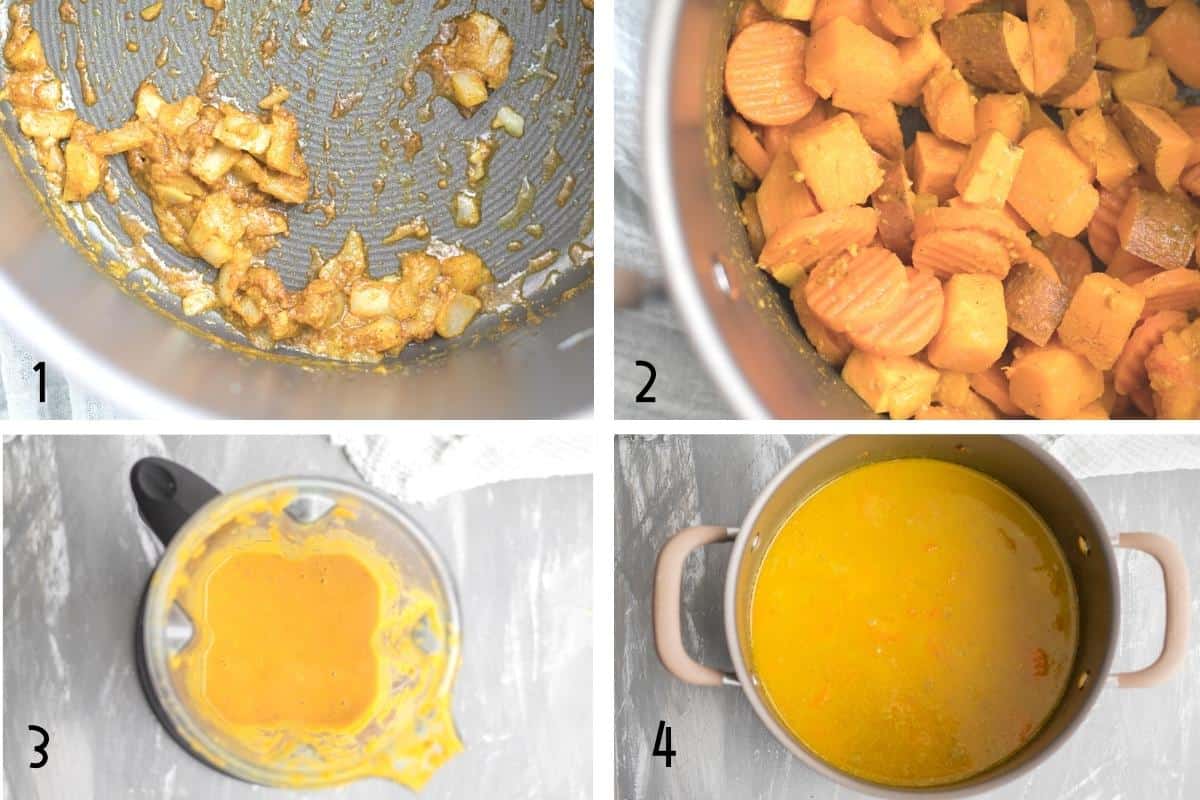 process for making curried vegetable soup