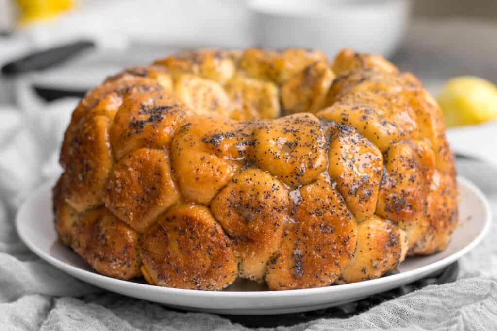 The Simplest Lemon Poppy Seed Monkey Bread • Simple Gray TShirt