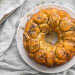 top view of a lemon poppy seed monkey bread