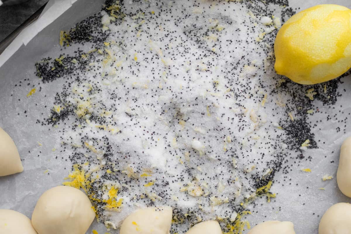 The Simplest Lemon Poppy Seed Monkey Bread • Simple Gray TShirt
