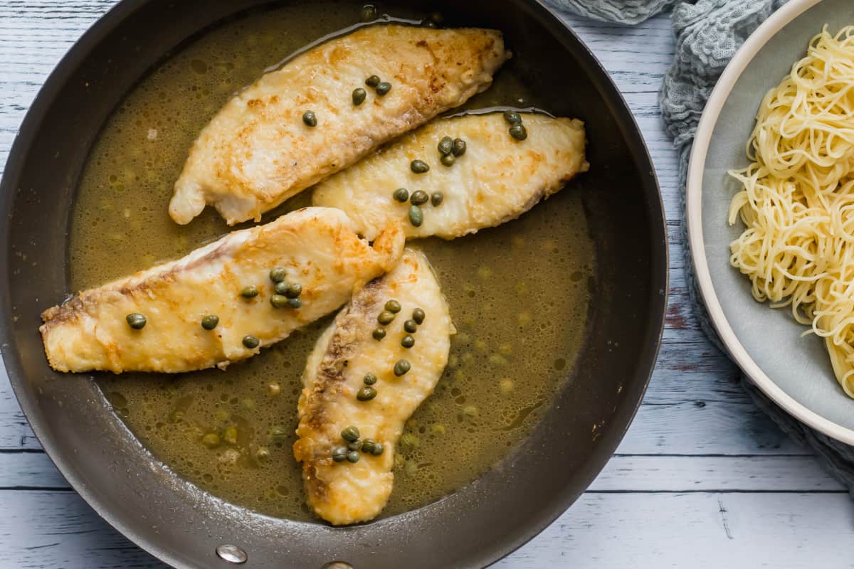 fish in a pan sauce