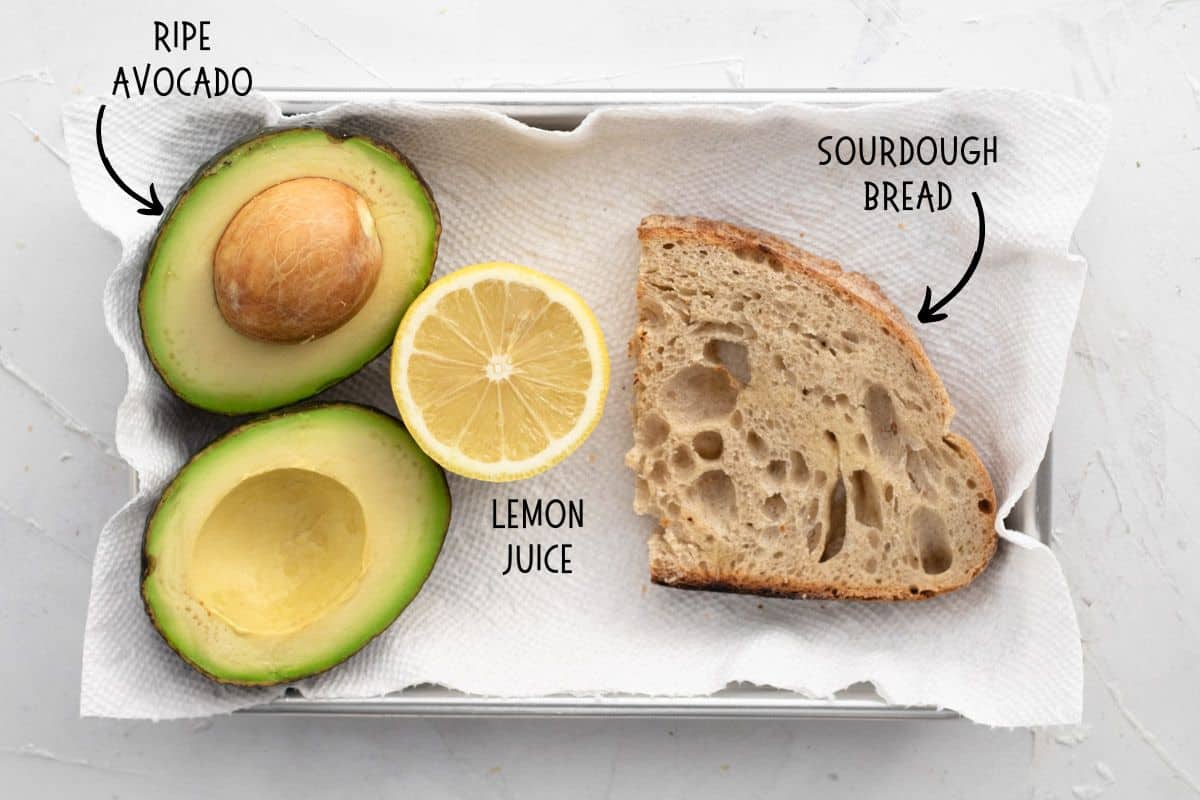 ingredients for avocado toast from dunkin donut