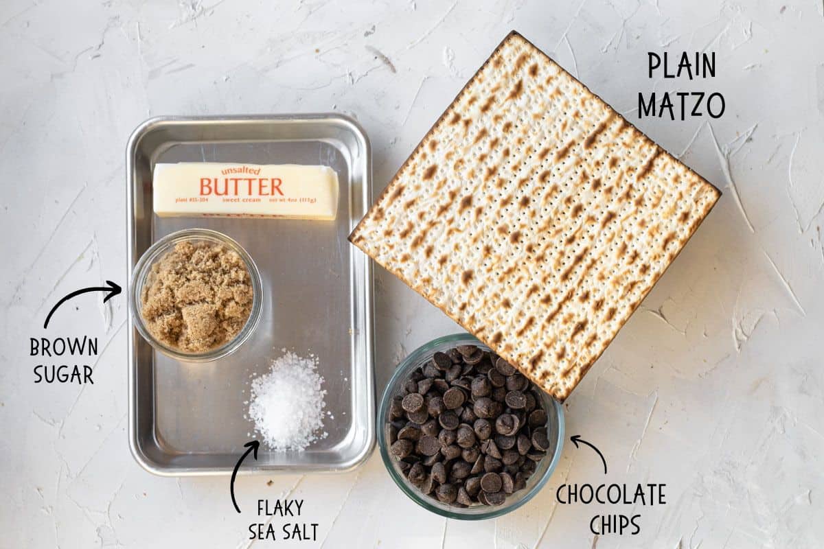 ingredients for matzo crunch