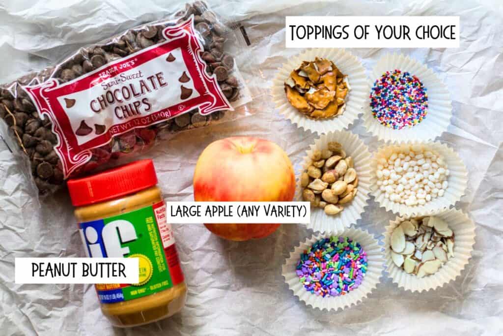 ingredients for donut apples