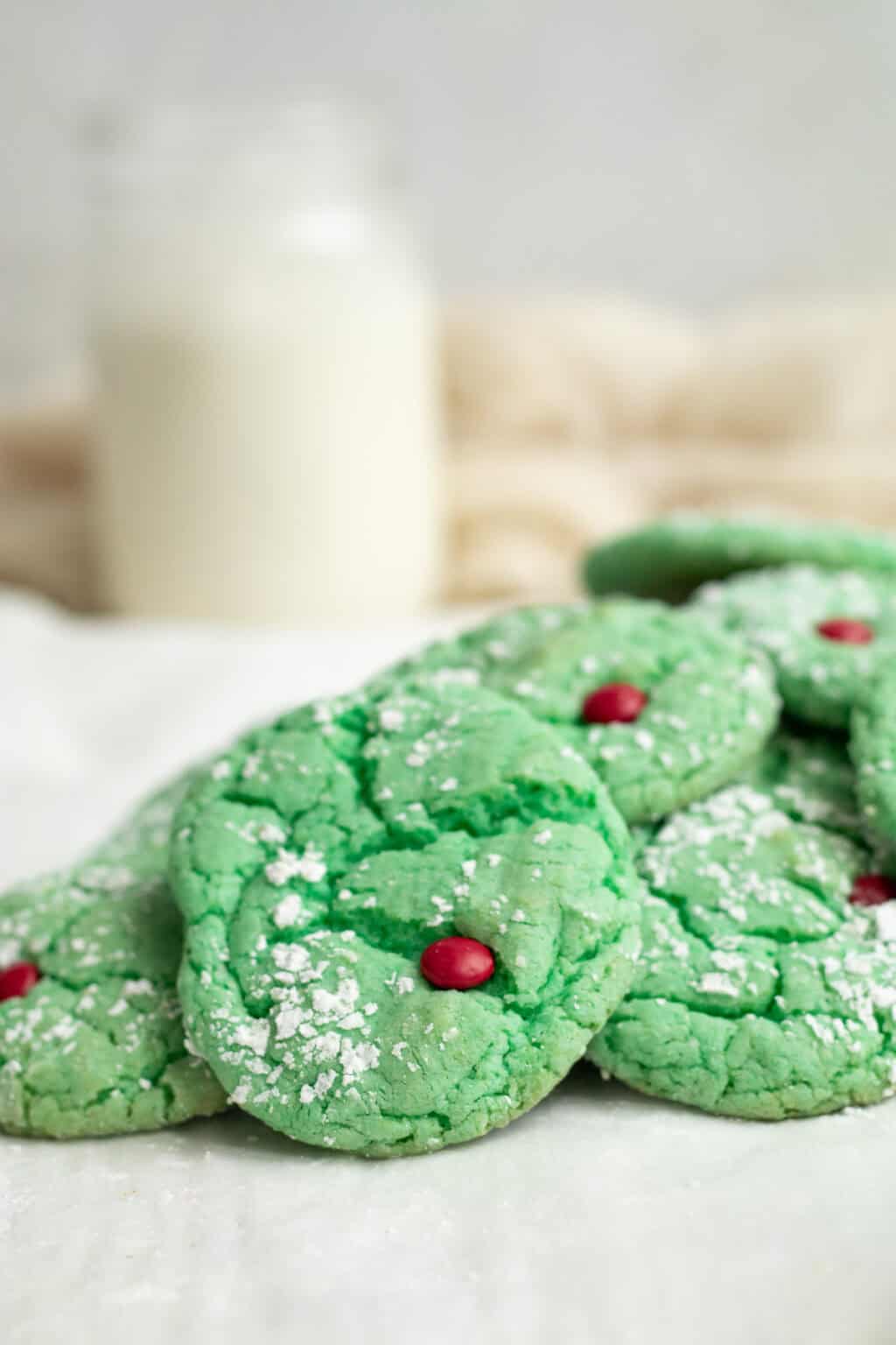 Easy Grinch Cake Mix Cookies (4-Ingredients) • Simple Gray T-Shirt
