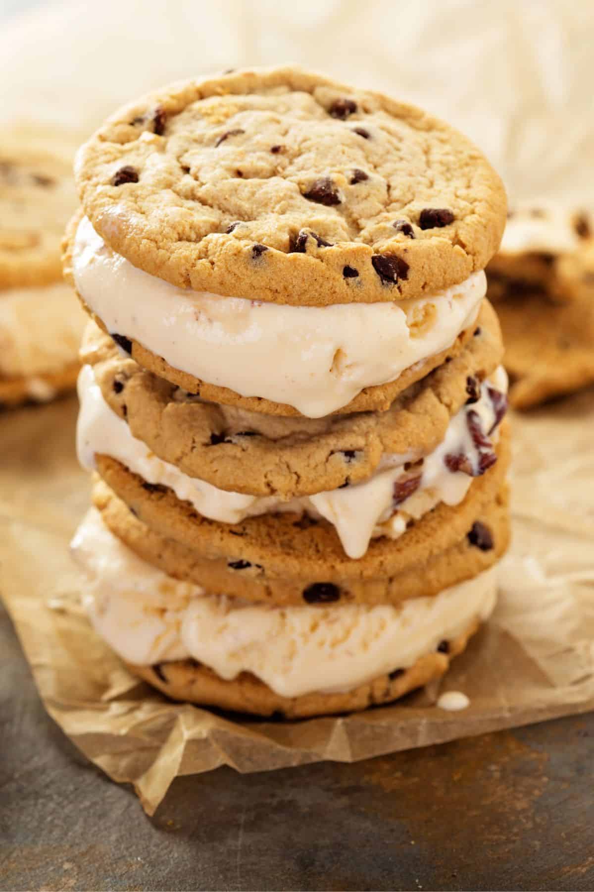stack of ice cream sandwiches