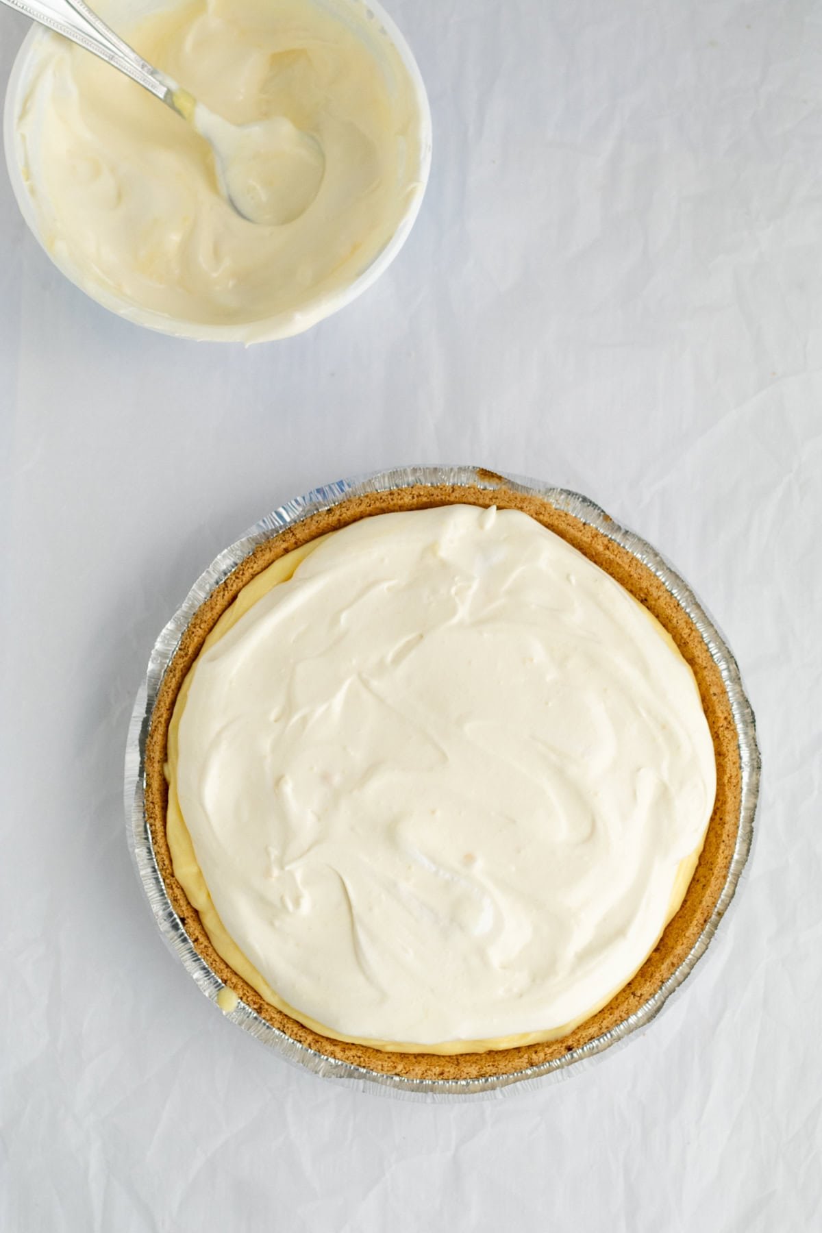 finished pie before adding any garnishes