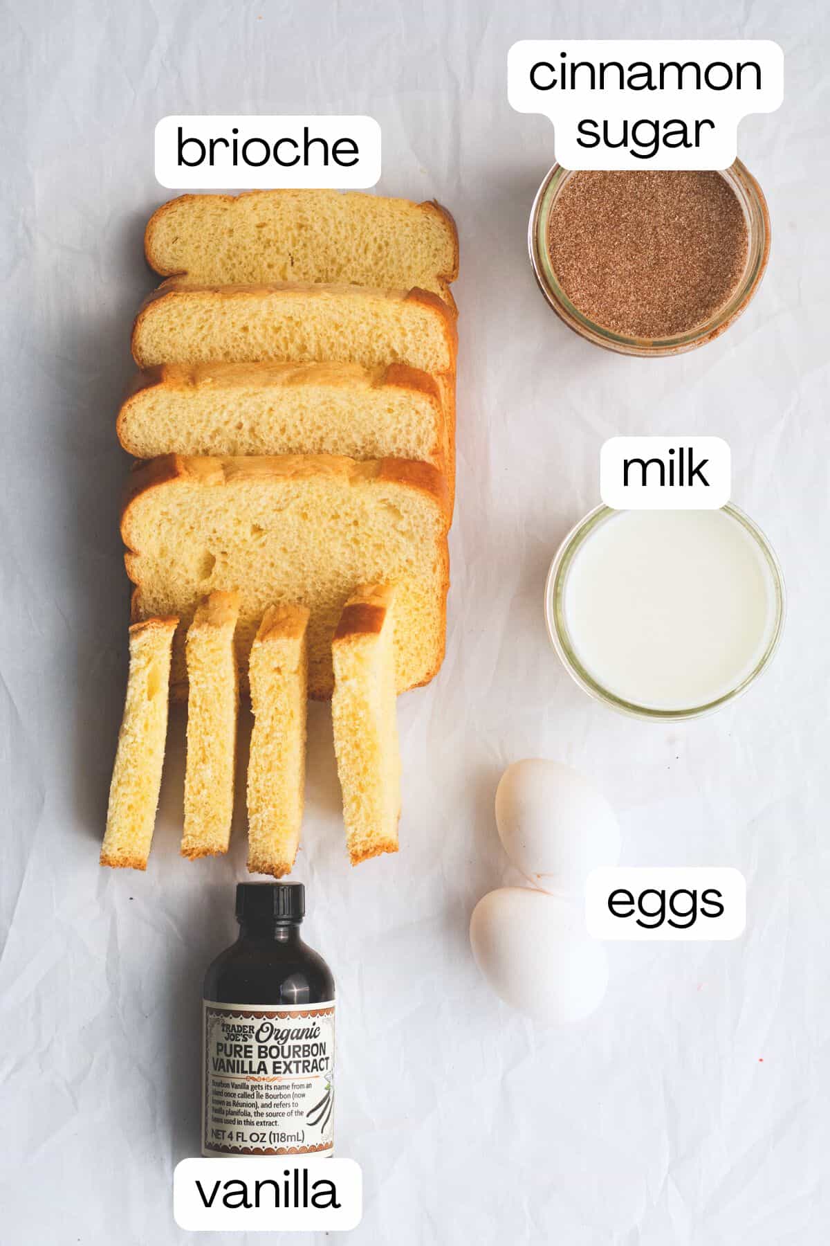ingredients to make french toast sticks