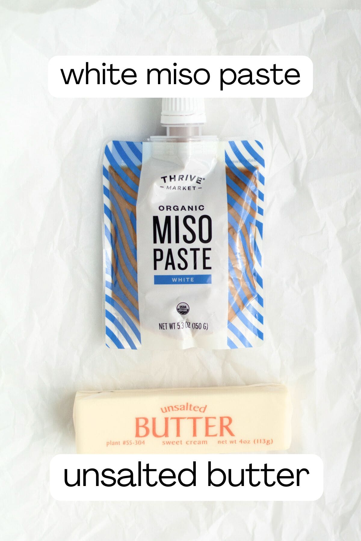 ingredients for miso butter