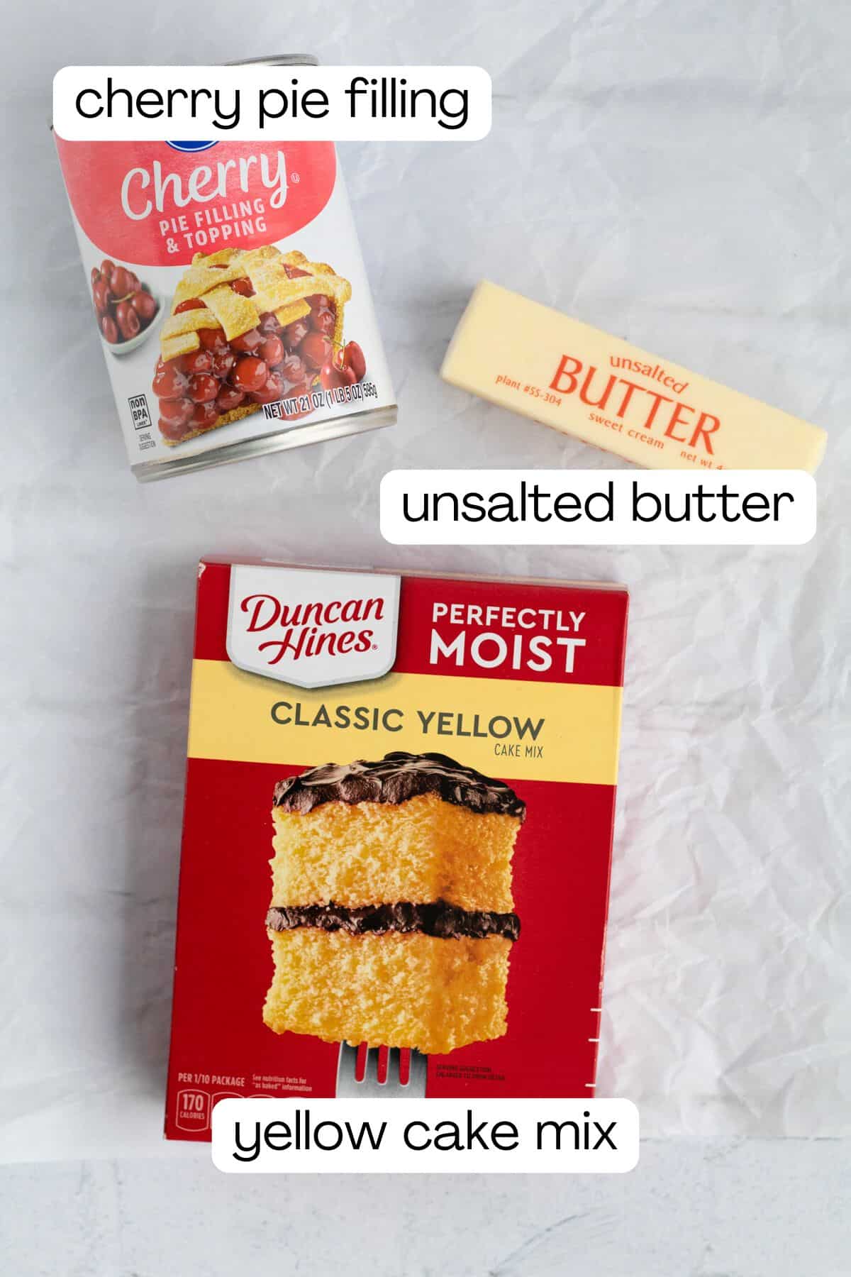 ingredients for cherry dump cake