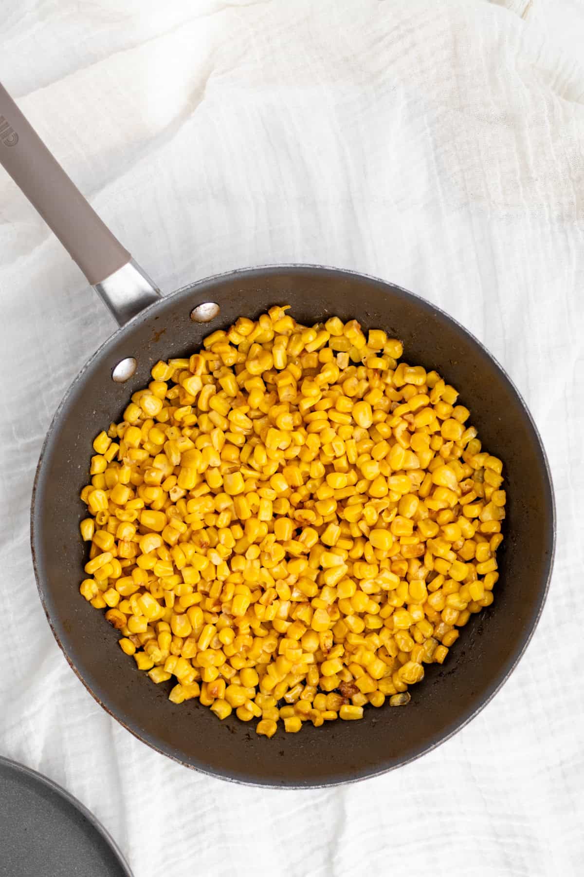 corn in a saute pan