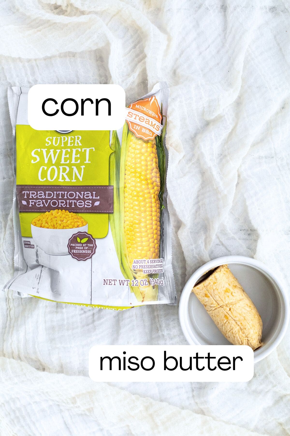 ingredients for miso corn