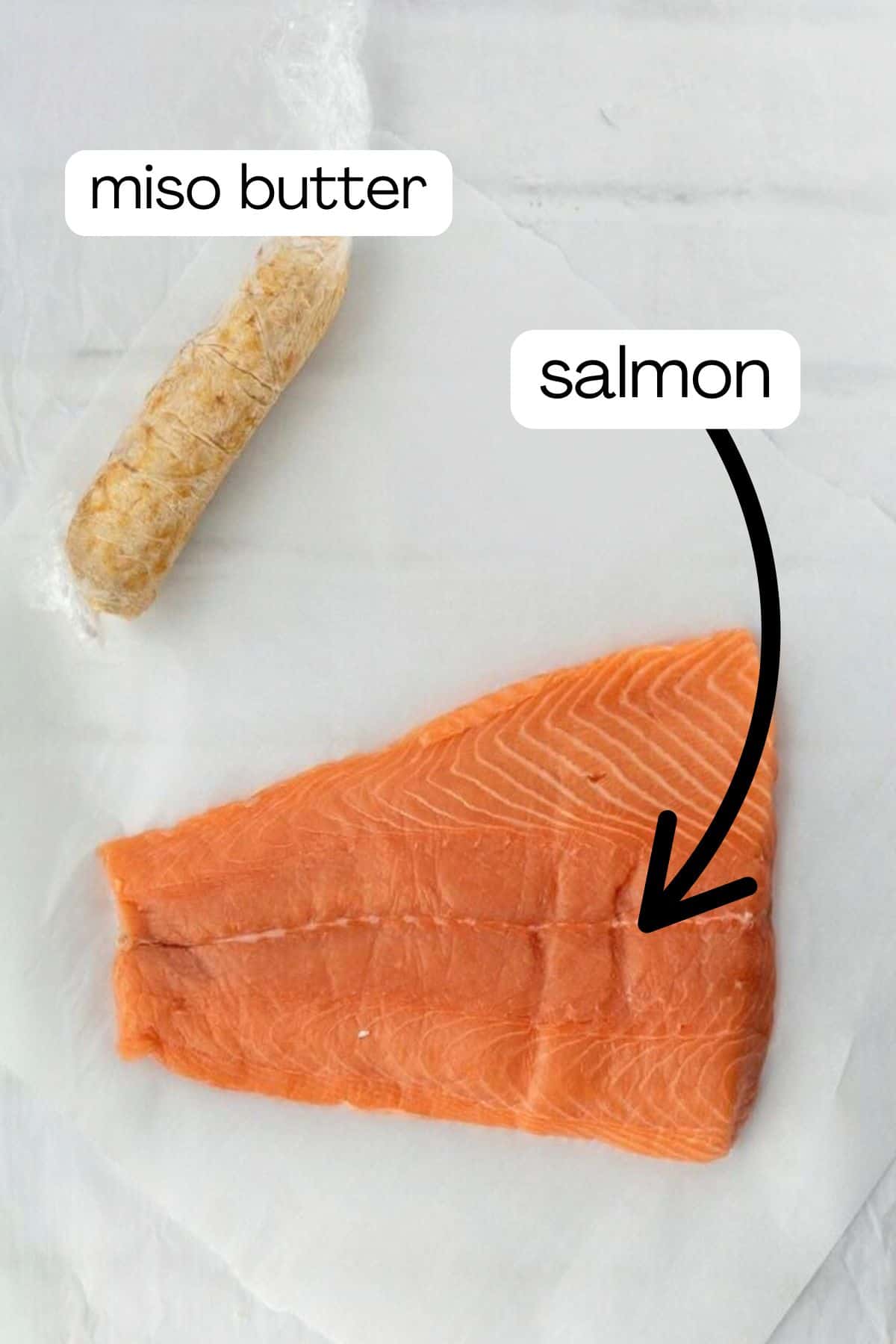 ingredients to make miso butter salmon