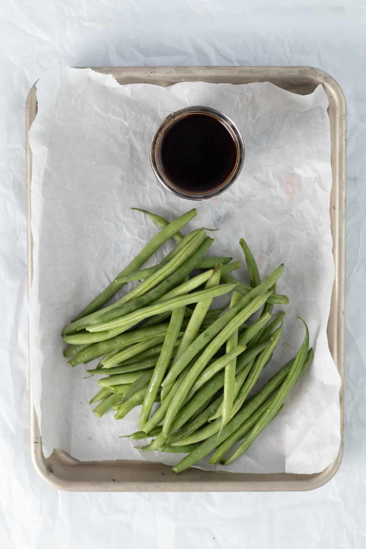 ingredients for teriyaki green beans.