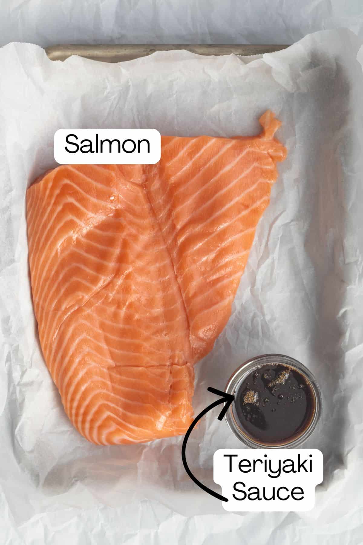 ingredients for teriyaki salmon.