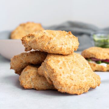 Matzo Meal Rolls stacked up.