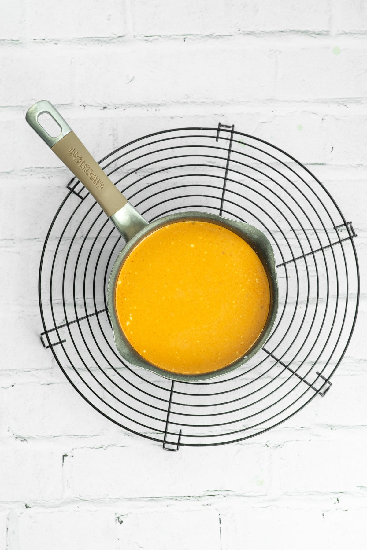 thai red curry sauce in a pot.